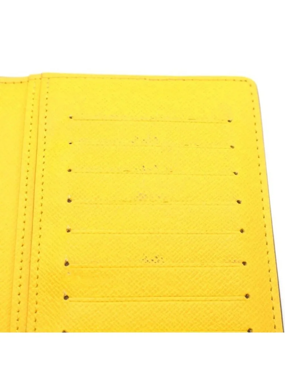 Louis Vuitton Damier Pop Portefeuille Brazza NM Wallet Leather Yellow Brown